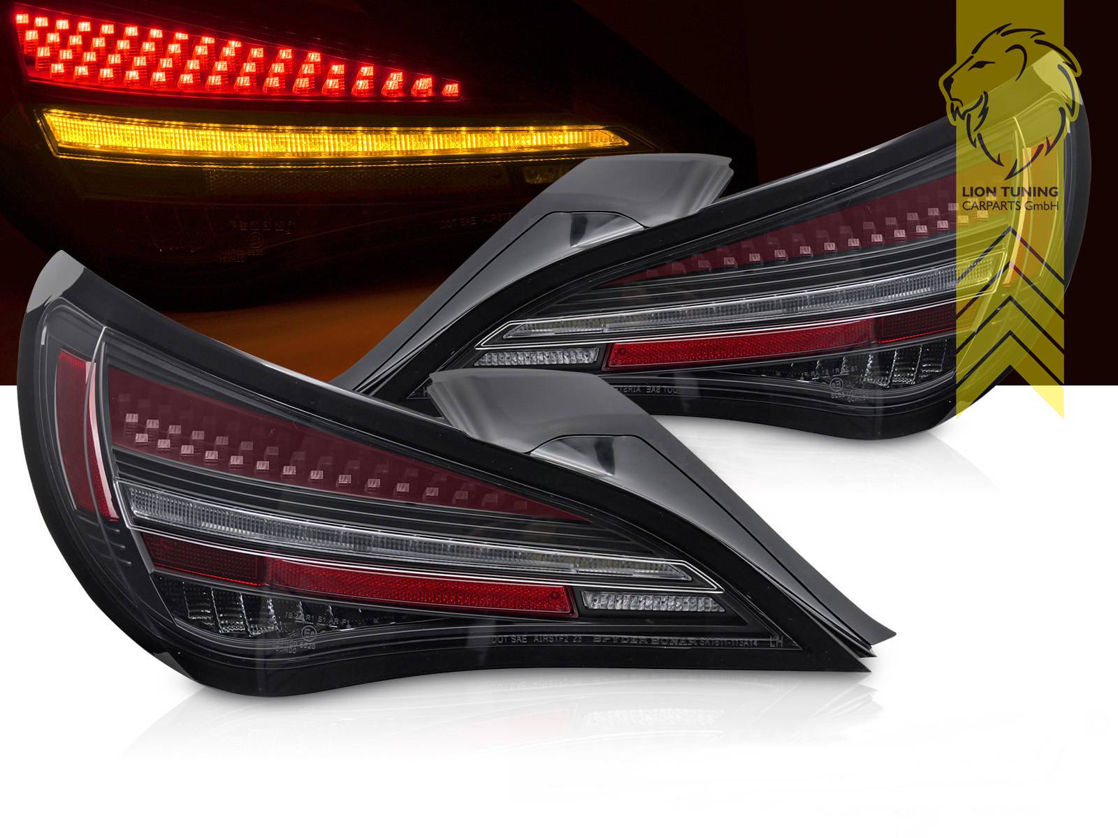 LED, dynamischer LED Blinker, schwarz, nur passend bei Fahrzeugen mit Original Halogen Rückleuchten, Eintragungsfrei / mit E-Prüfzeichen
